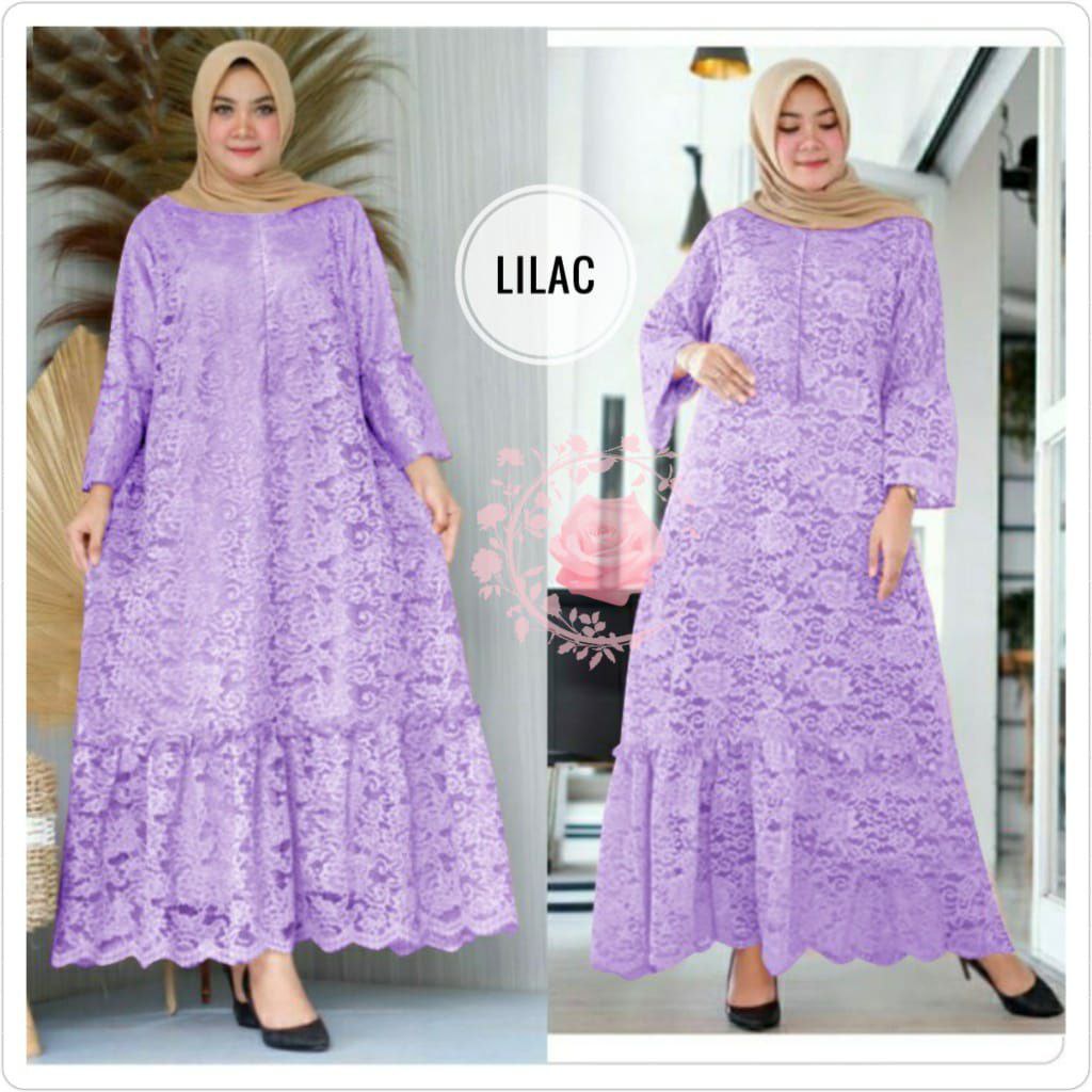 MX BELINDA BRUKAT GAMIS BANYAK UKURAN SIZE JUMBO DAN KECIL TERLARIS / BAJU MUSLIM PESTA OVERSIZE 5XL 4XL 3XL 2XL XL M