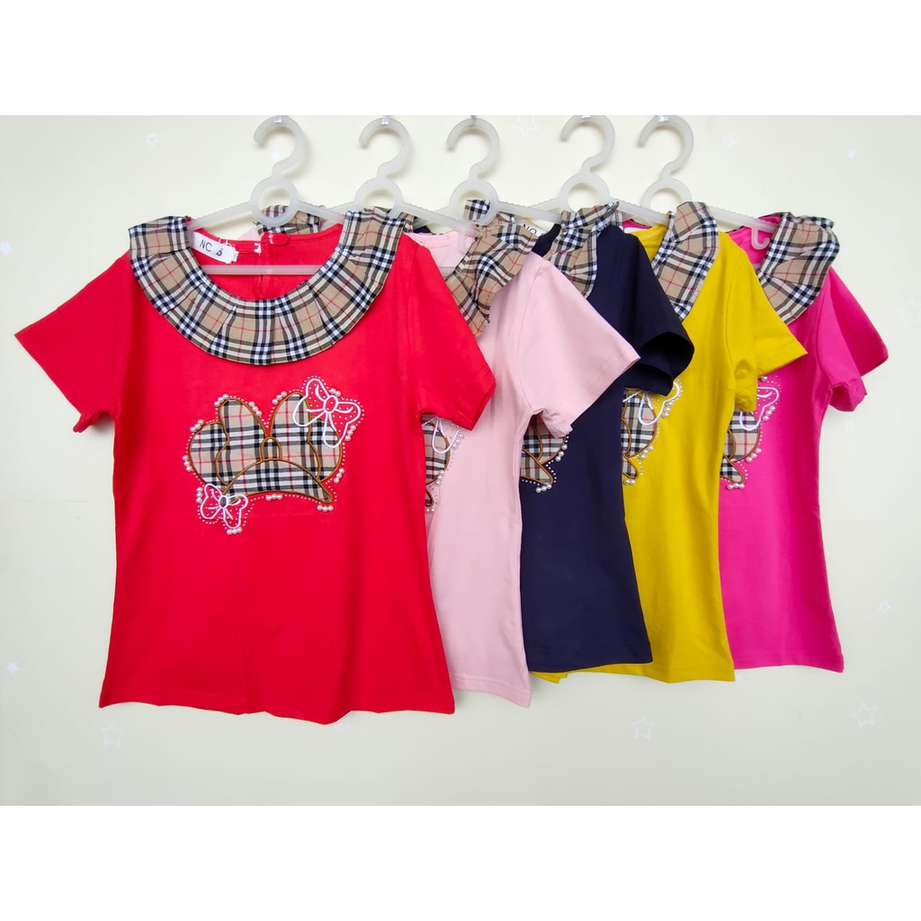 Kaos Anak Perempuan Import 3 - 12 th LD 66 - 86 | Baju Oblong Anak Cewek Cewe Impor Premium Terbaru 