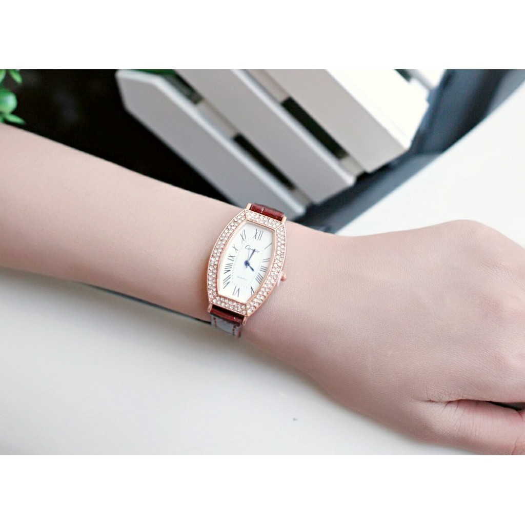 jam tangan wanita cartier laris / jtr 1148 coklat