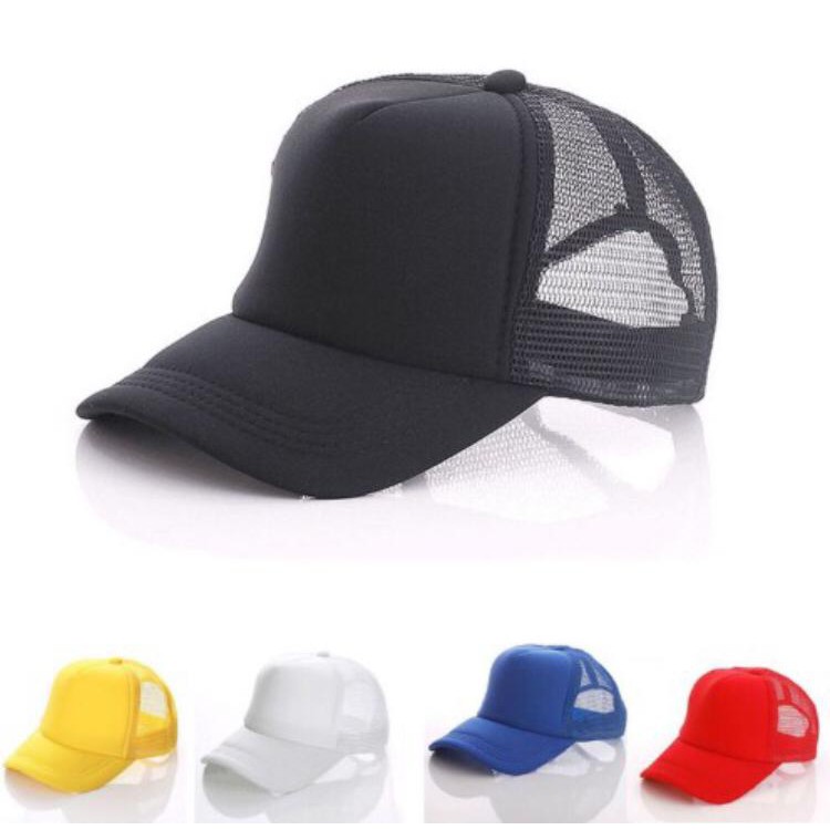 topi jaring polos/topi trucker jaring polos