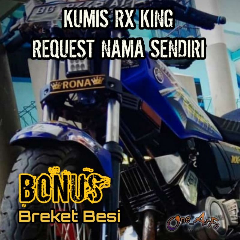KUMIS RX KING / KUMISAN YAMAHA RX KING REQUEST NAMA SENDIRI + BREKET BESI