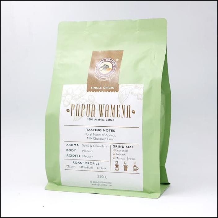 

OPAL COFFEE - PAPUA WAMENA ARABICA ROASTED BEANS 250G