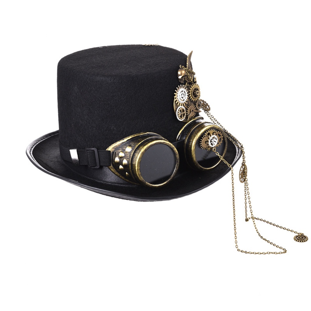 Black Steampunk Hat Haloween Costumes 8565