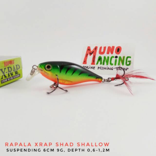 Minnow Rapala Xrap Shad Shallow XRSH-6 Fire Tiger