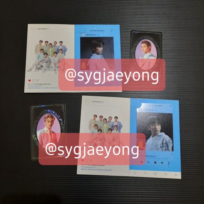NCT 127 TAEYONG MARK NATURE REPUBLIC TRANSPARANT PHOTOCARD + YEARBOOK CARD