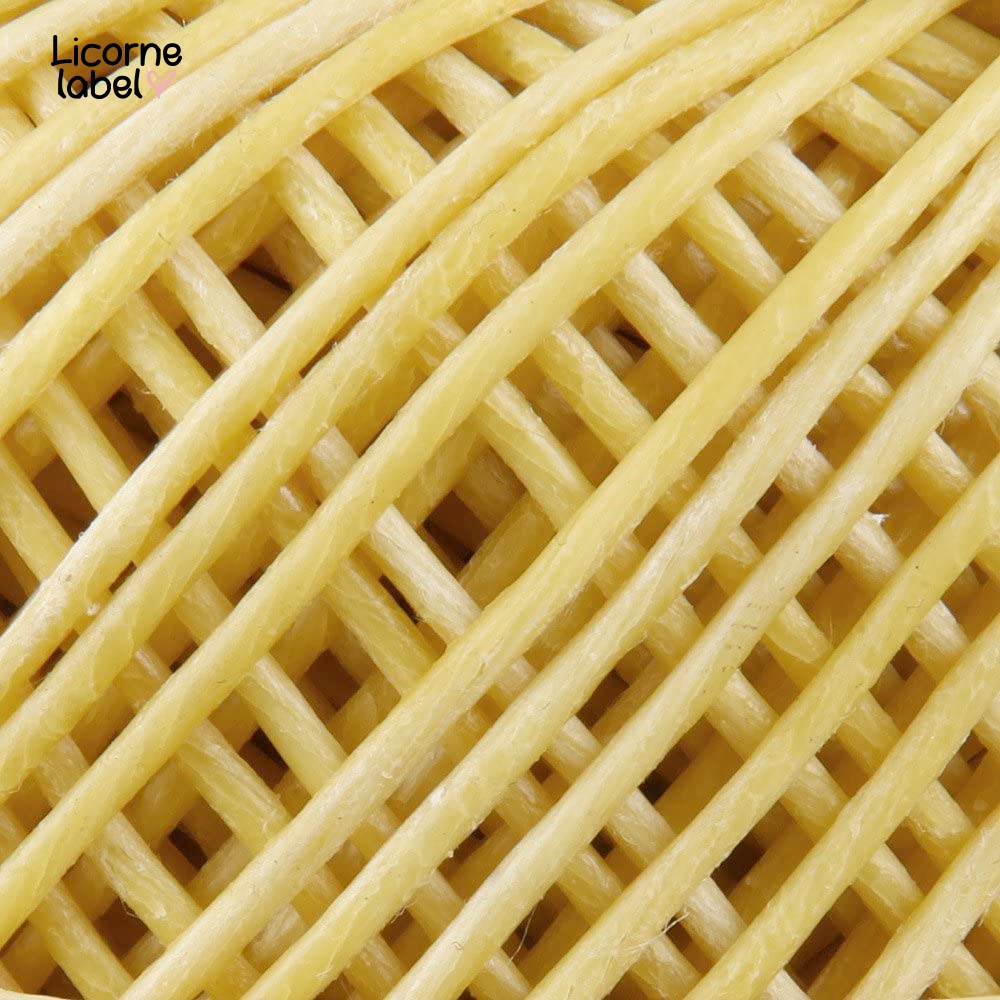 Elie Moise  Beeswax Coated Hemp Wick 100% Organik / sumbu lilin gulungan bahan tali rami