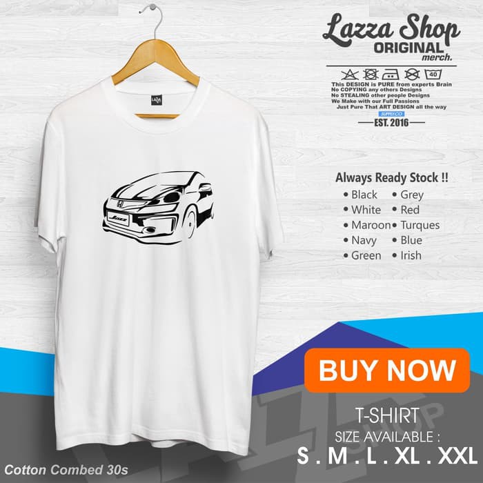 Kaos / Baju / Tshirt Distro Mobil Honda Jazz RS Termurah -MA Productions