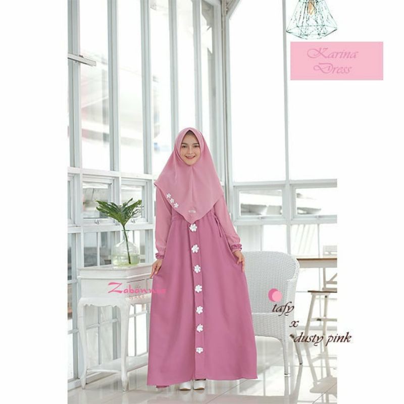 DRESS KARINA + KHIMAR BY ZABANNIA / GAMIS