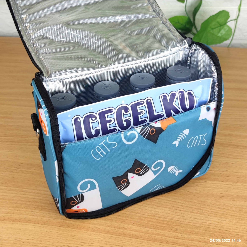 Cooler Bag Asi Free Ice Gel + Botol Asi Kaca