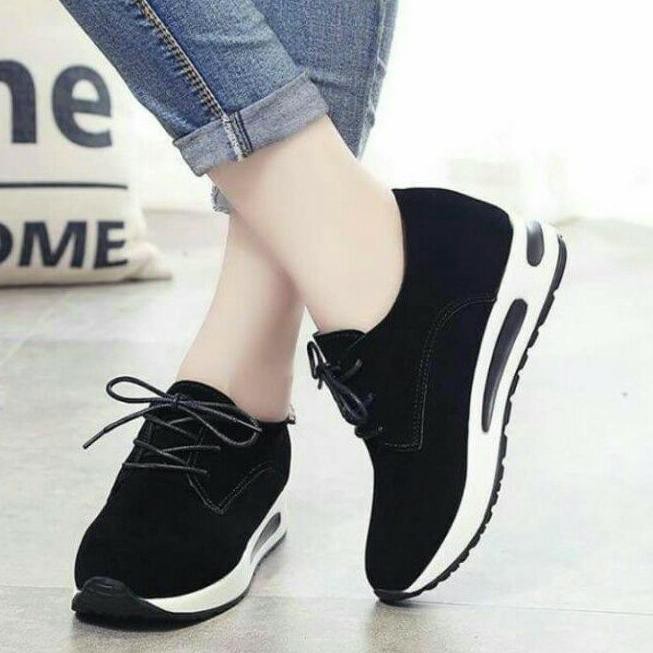 Tidak Diragukan.. Sepatu Kets Tali Gt Hitam Wanita Cats Cewek Casual Kasual Polos Santai Sneakers Fa