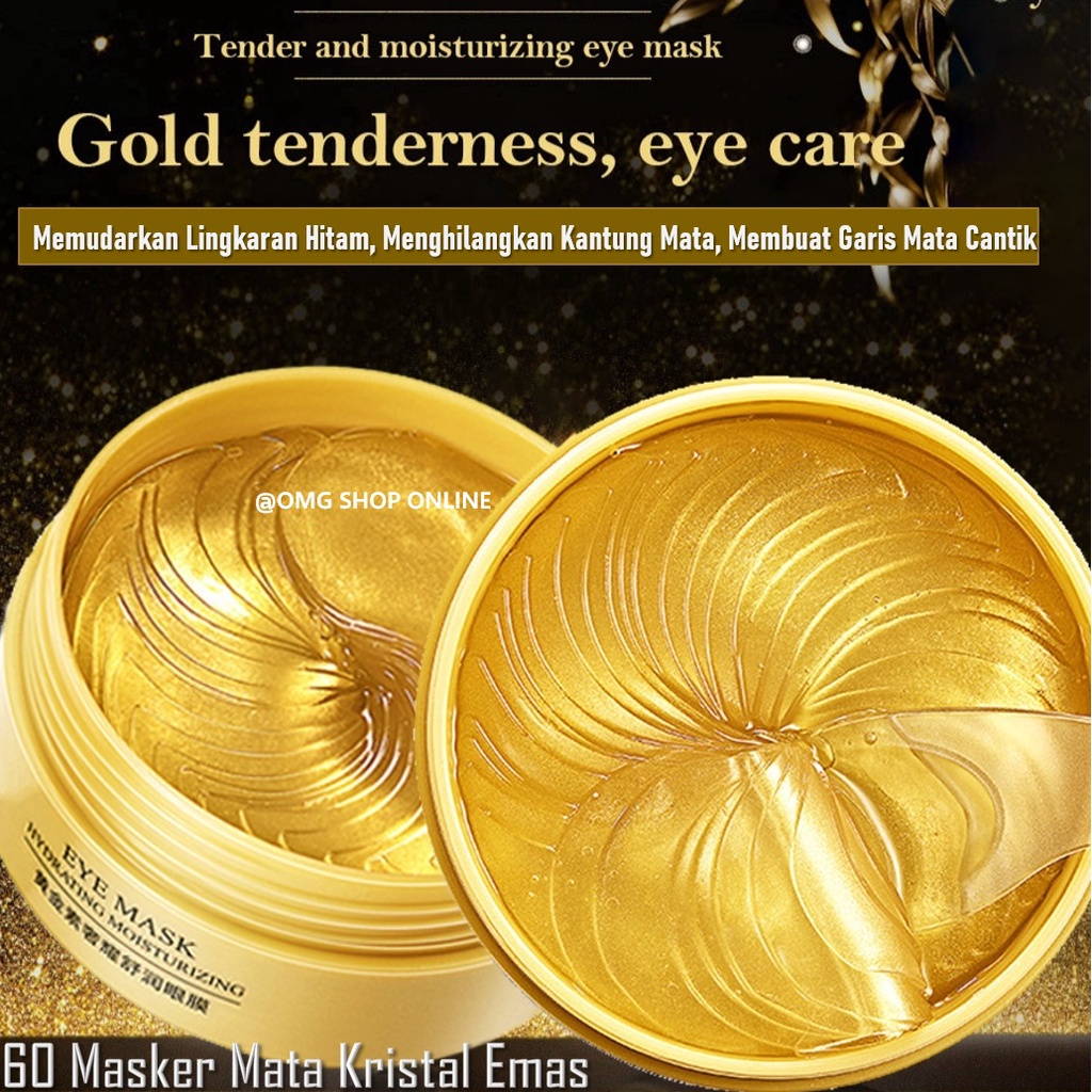 [NEW] 60 Lembar Termurah !!! Masker Mata Collagen Emas 24k / Masker Mata Panda Kantung / Masker Mata Gold Untuk Tidur Eye Mask Gold Collagen bisa Untuk Leher Pipi / Masker Wajah Pemutih dan Glowing / Eye Serum Masker Organik Anti Kerut Anti Aging Viral