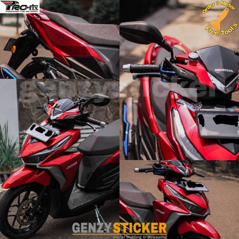 Stiker skotlet merah metalik candy metalic glosy maroon sticker merah tua