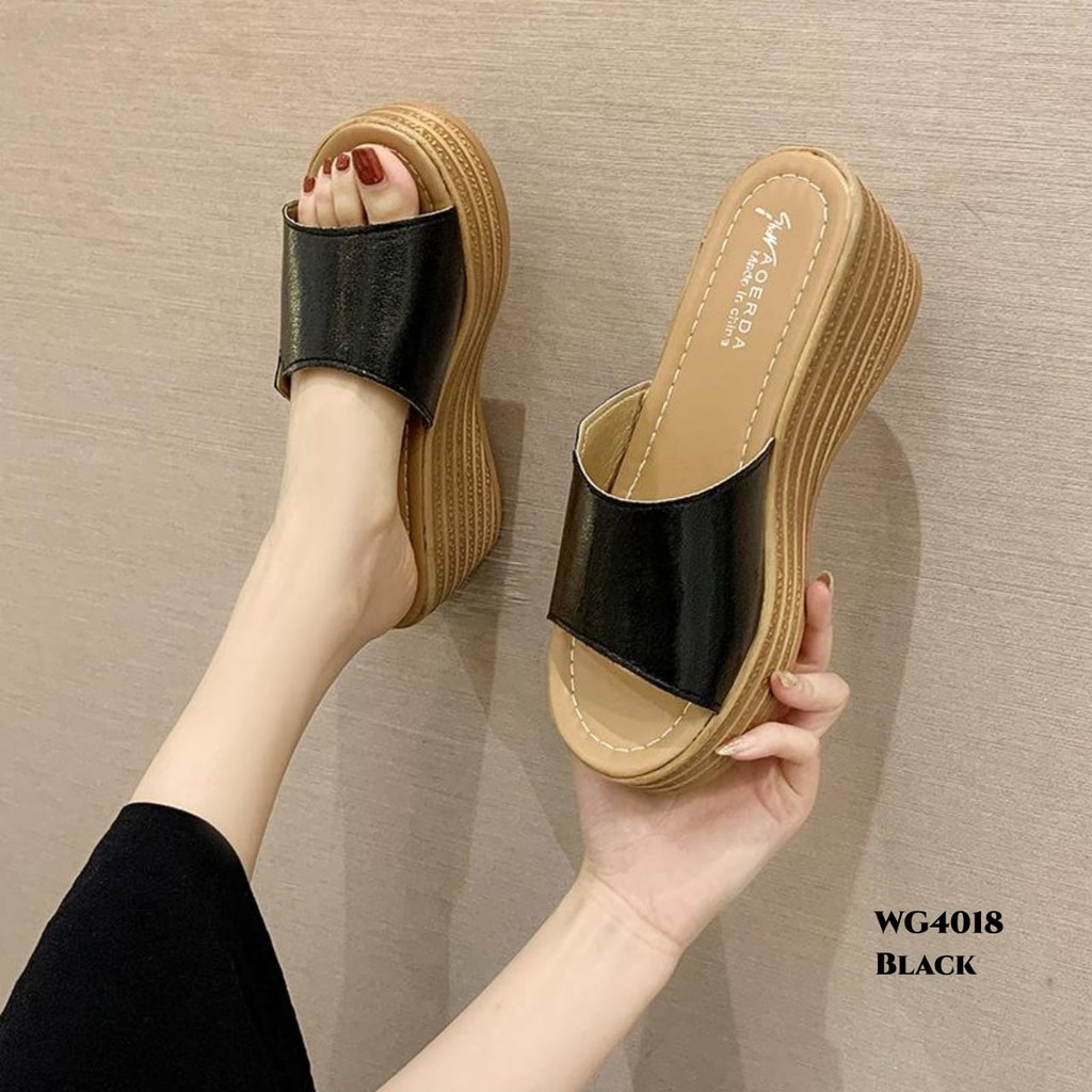 WYN WEDGES SANDAL FASHION WANITA WG4018