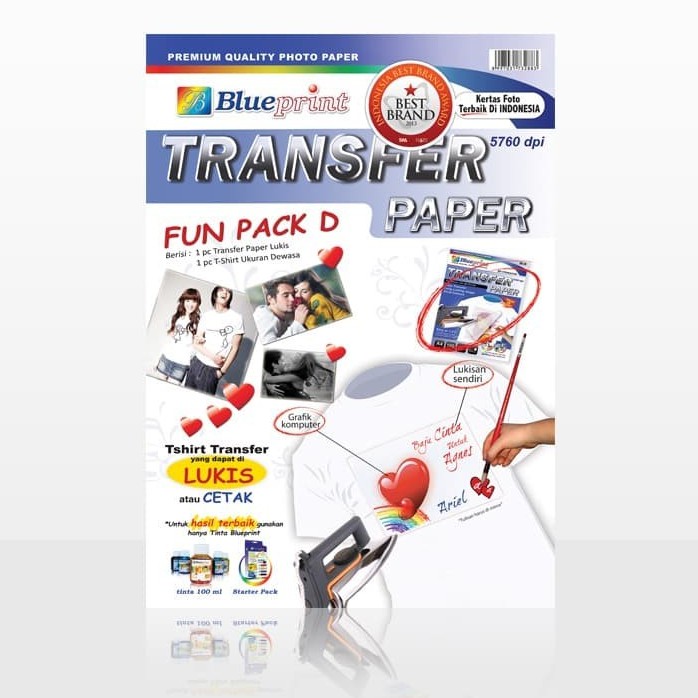 

BLUEPRINT TRANSFER PAPER FUN PACK D + T-SHIRT [BP-FPD4160]