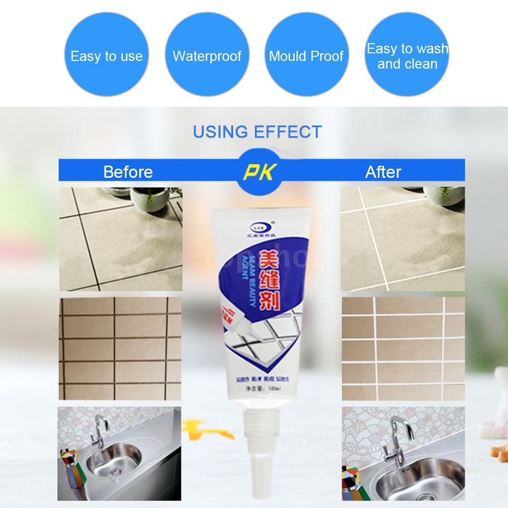 Tsm 180ml Waterproof Mould Proof Ceramic Tile Glue Sealant Wall Tiles Floor Agent Repair Tile Fill J Shopee Indonesia