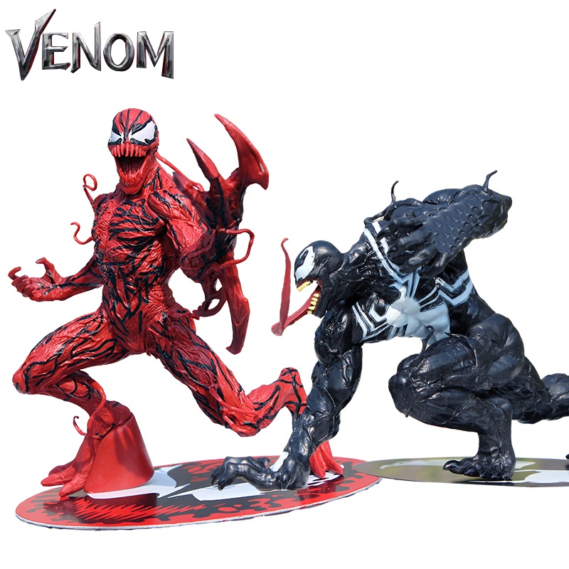 Mainan Action Figure Model Marvel Carnage Black Venom Brock Spider-Man Bahan Pvc