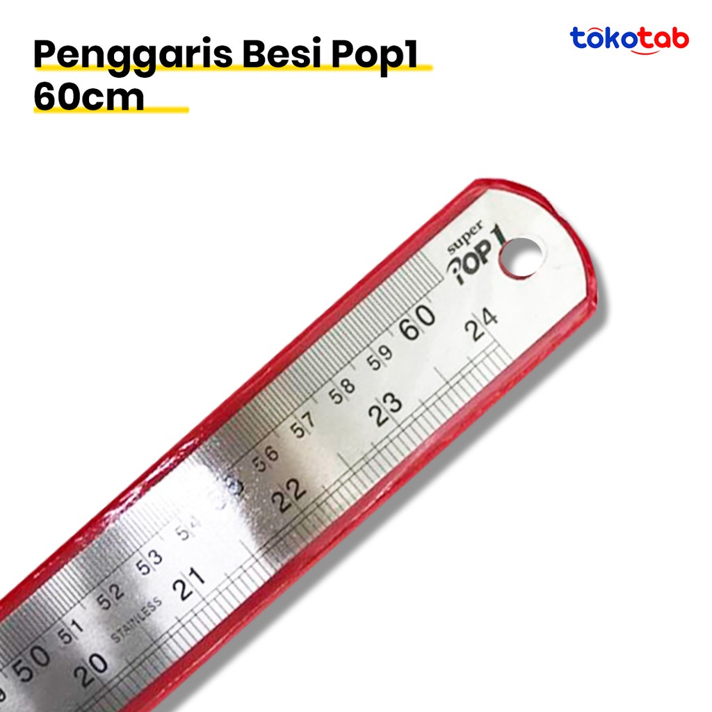 

Penggaris Mistar Besi Stainlees Steel POP1 60cm