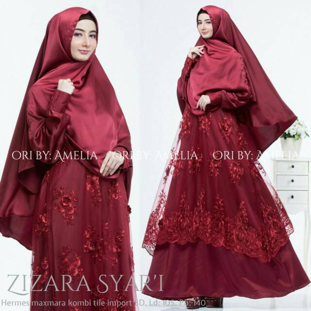 Gaun pesta gamia syari