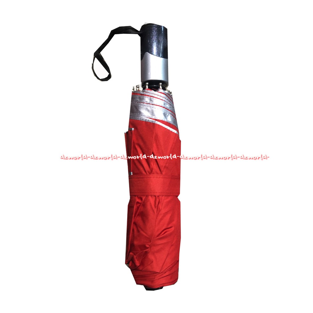 Ace Umbrella Red Silver Payung Lipat Ace Warna Merah Perak