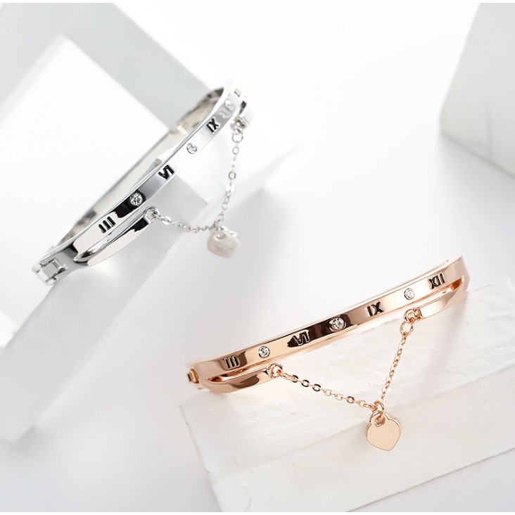 Gelang Wanita MIX Bangle Bracelet Korea Fashion Titanium Alloy Perhiasan Gaya Gadis Korean Diamond