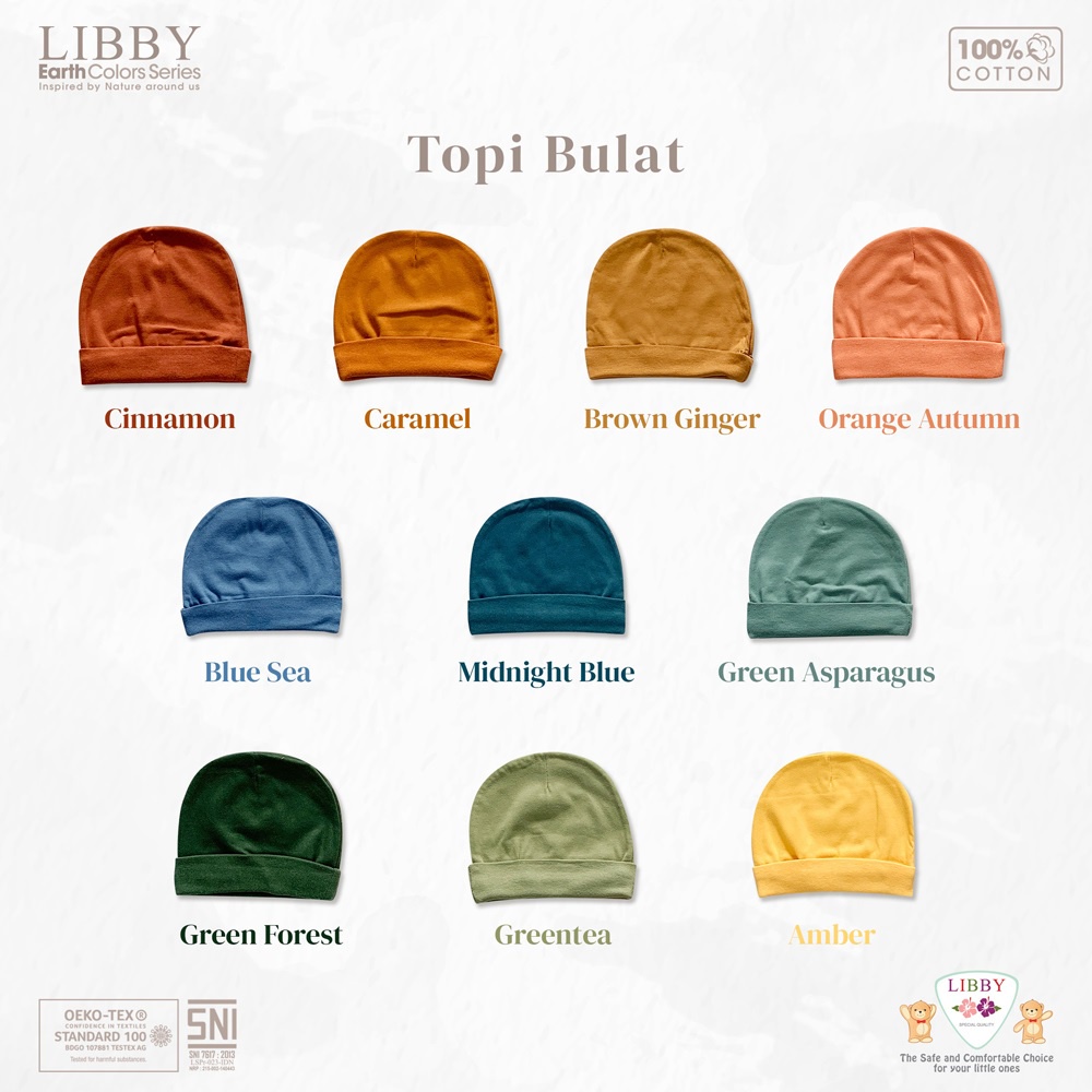 LIBBY Earth Topi Bulat Comfy Set (1 pcs/pack)