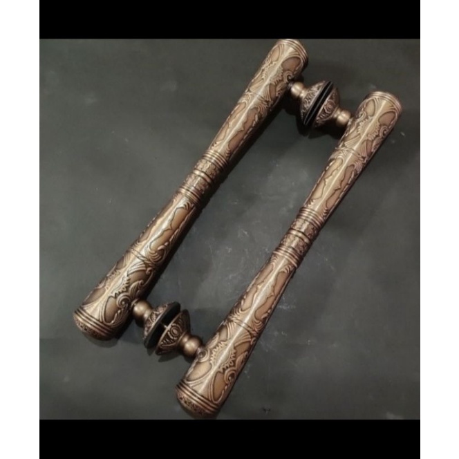 Handle Pintu Gada ukir full Kuningan 56cm/ Tarikan Pintu minimalis/Pegangan Pintu Klasik/Pull Handle
