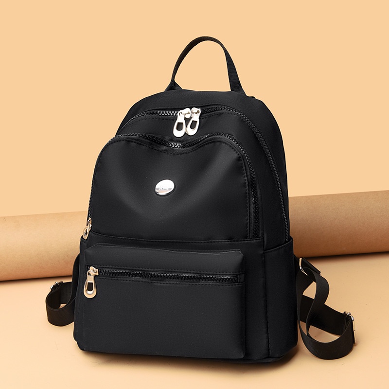 TAS RANSEL WANITA BACKPACK IMPORT ANTI AIR HITAM RALDINE TA651B5 REMAJA KEKINIAN SIMPLE KOREA GENDONG PUNGGUNG SEKOLAH KULIAH KERJA BRANDED