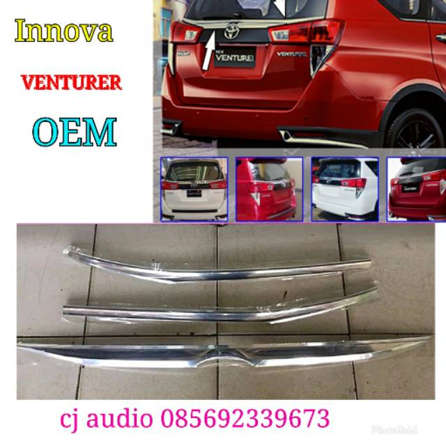 List lis krom chrome kaca belakang Innova venturer reborn original