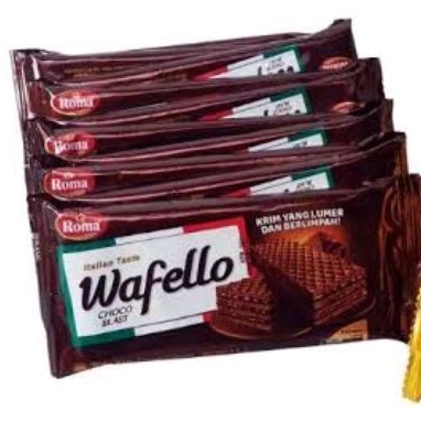 PROMO !! WAFELLO WAFER  COKLAT / CARAMEL / NEW COCONUT CREME  10 X 17 GR - Rp 1000 an