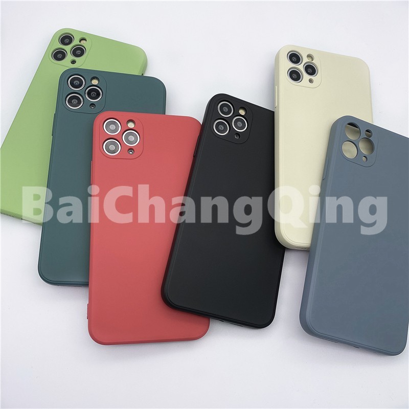 New Luxury Original Square Liquid Silicone Soft Case for IPhone 11 Pro X XR XS Max  SE2020 12 Color Phone Cover