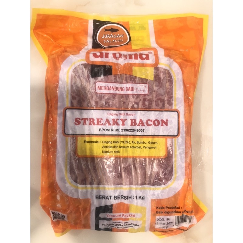 

Aroma Pork Streaky Bacon/ Sliced Bacon 1kg