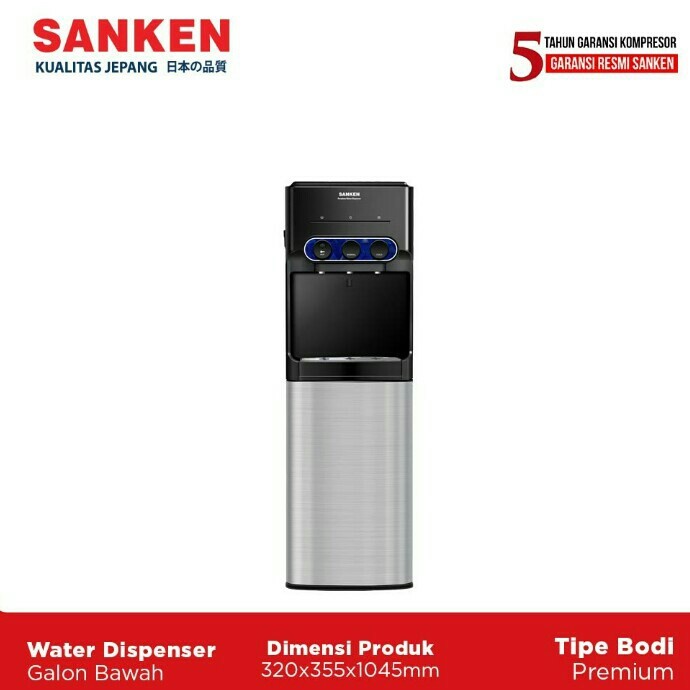 Sanken HWD-C533IC Water Dispenser Bottom Loading Dspenser Galon Bawah Dispenser Air Minum Water Disp