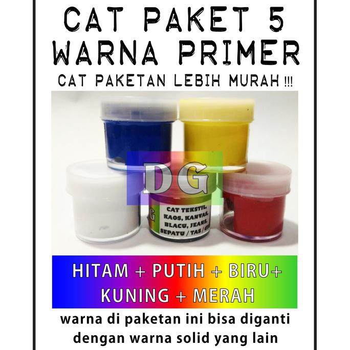 

HOT SALE Cat Tekstil / Lukis utk kaos / kanvas / tas / sepatu - paket 5 warna