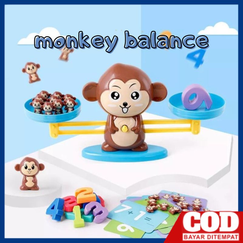 Mainan Anak Timbangan Belajar Unik MONKEY BALANCE MATH TOYS - Best Toys