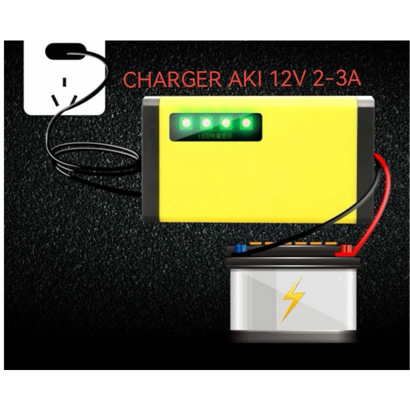 Alat Charger Aki Mobil Motor 12 Volt 3 Ampere Portable Otomatis