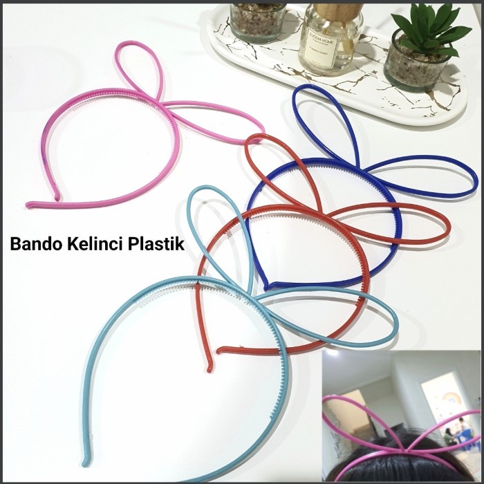 Bando Kepala Kuping Telinga Plastik Grosir Bandana Lucu Termurah