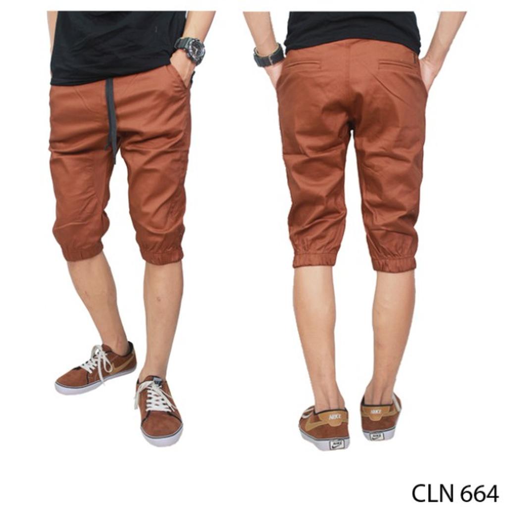 Celana Jogger Stretch Coklat - CLN 664