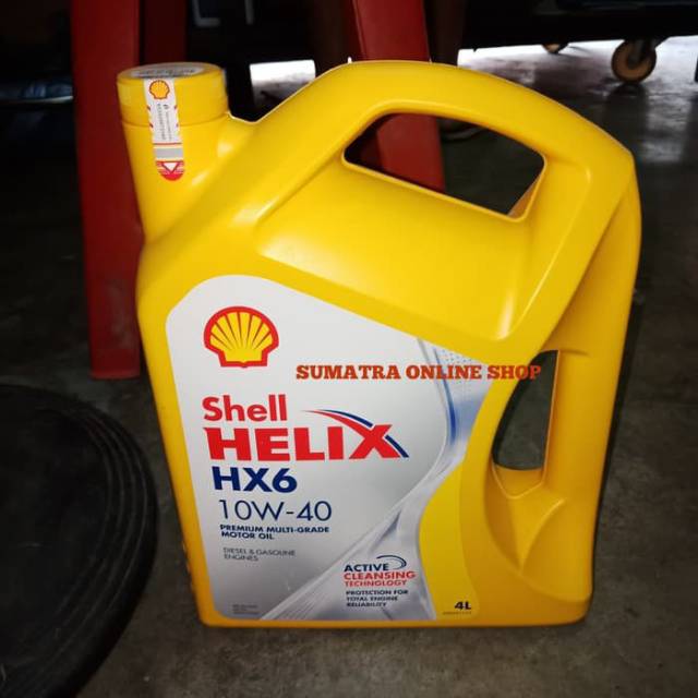 Oli Shell Helix HX6 4 Liter 10W-40 Diesel Bensin