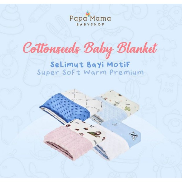 Cottonseeds Baby Blanket Selimut Bayi Motif Super Soft Warm Premium