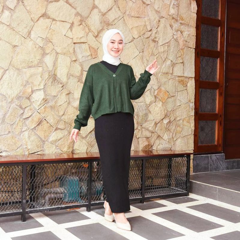 LUNA OUTER - Jaket rajut wanita kekinian / trendy / outfit wanita keren / gudang fashion / modis / sweater rajut murah bagus / jaket berkualitas / cardie wanita