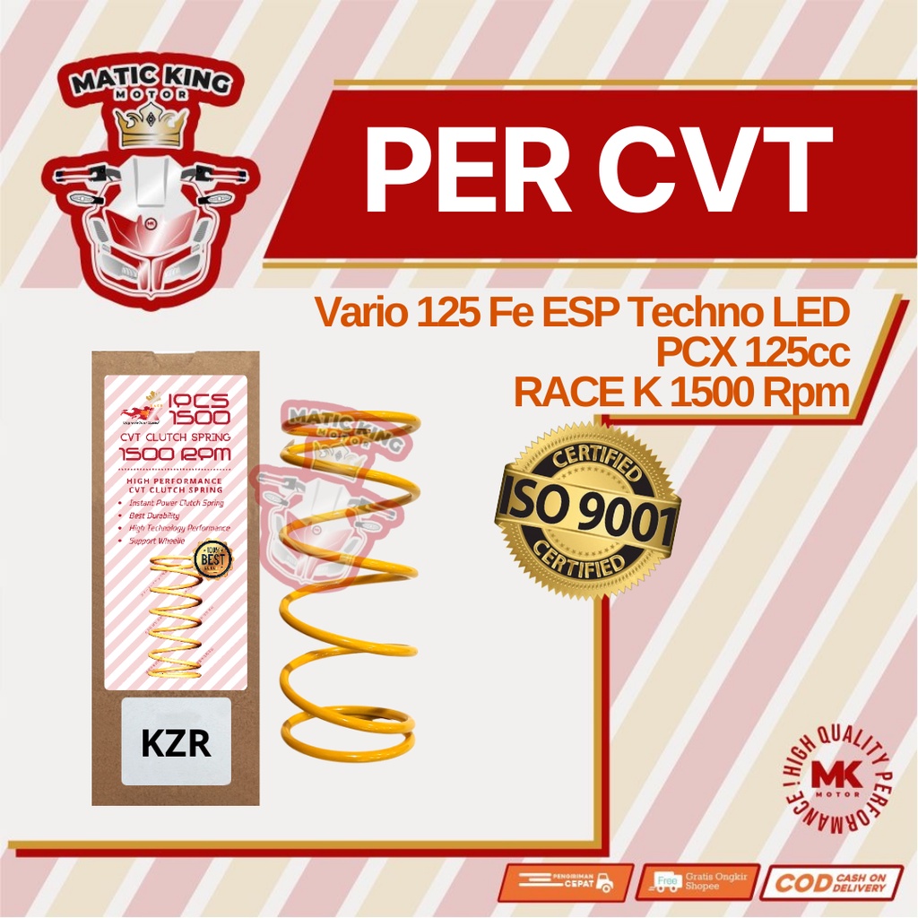 Per CVT Puli Pully Racing KZR KZL Vario 125 Techno Beat Scoopy Fi Genio Race K 1500 RPM