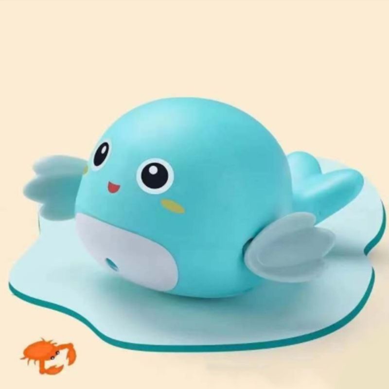 MAINAN MANDI EDUKASI ANAK / BAYI BENTUK DOLPHIN LUCU BISA BERENANG-Tosca