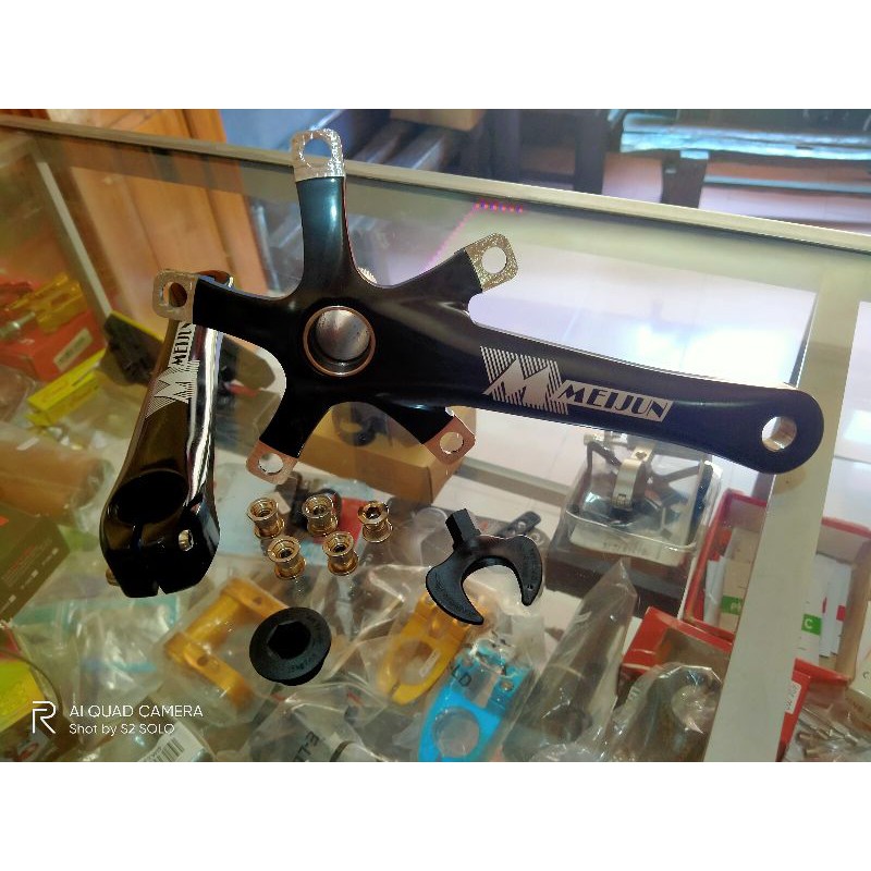 Crank hollowtech 2 meijun gear depan ht2 sepeda lipat minion federal commuter bike