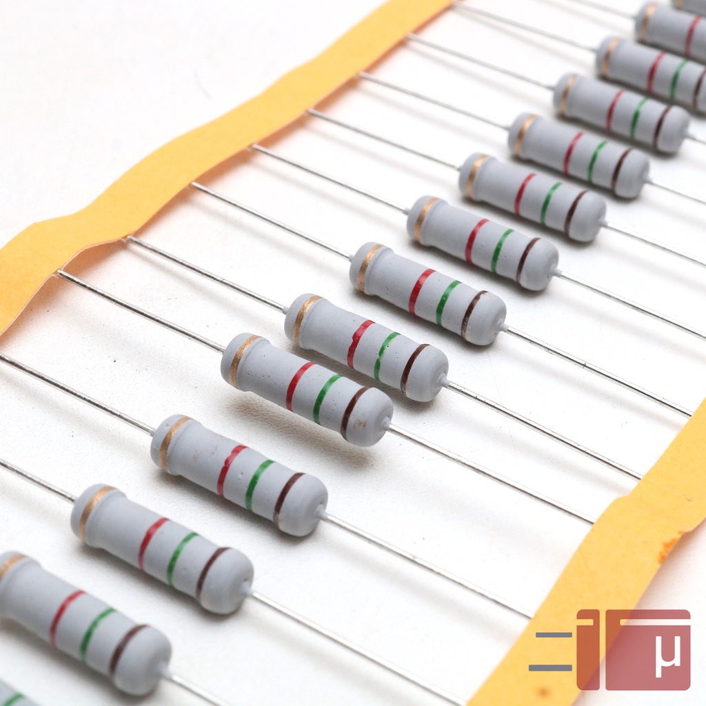 Resistor 1K5 1.5K 2W Metal Oxide 5% Taiwan Kaki Tembaga