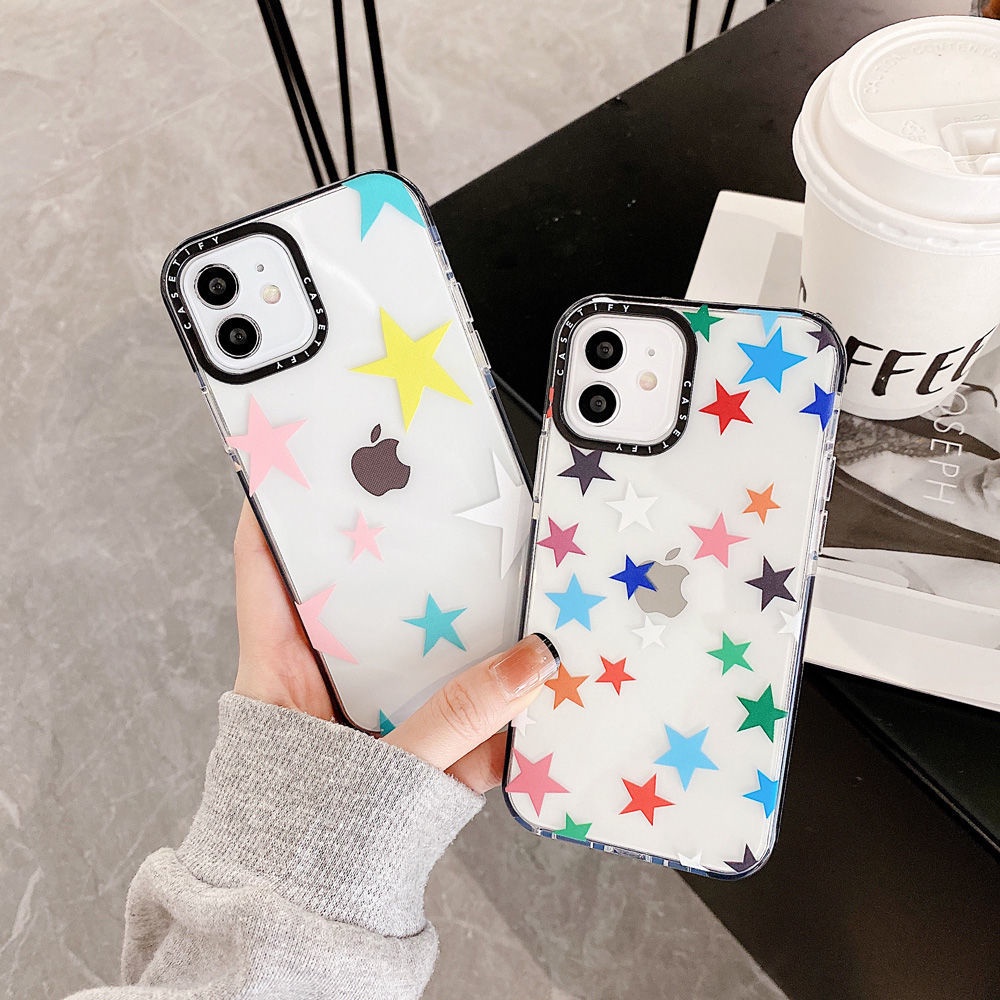 Soft Case Motif Bintang Kecil Untuk iPhone 11 / 12 / 13 Pro Max 7 / 8 Plus / X / XR / Xs Max