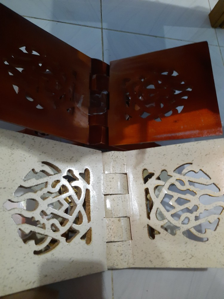 Rekal / Tatakan Al Quran Kayu Jati Campuran Ukuran Lebar 20 Cm