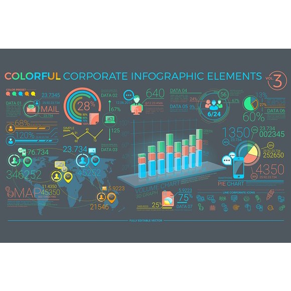 Colorful Corporate Infographics