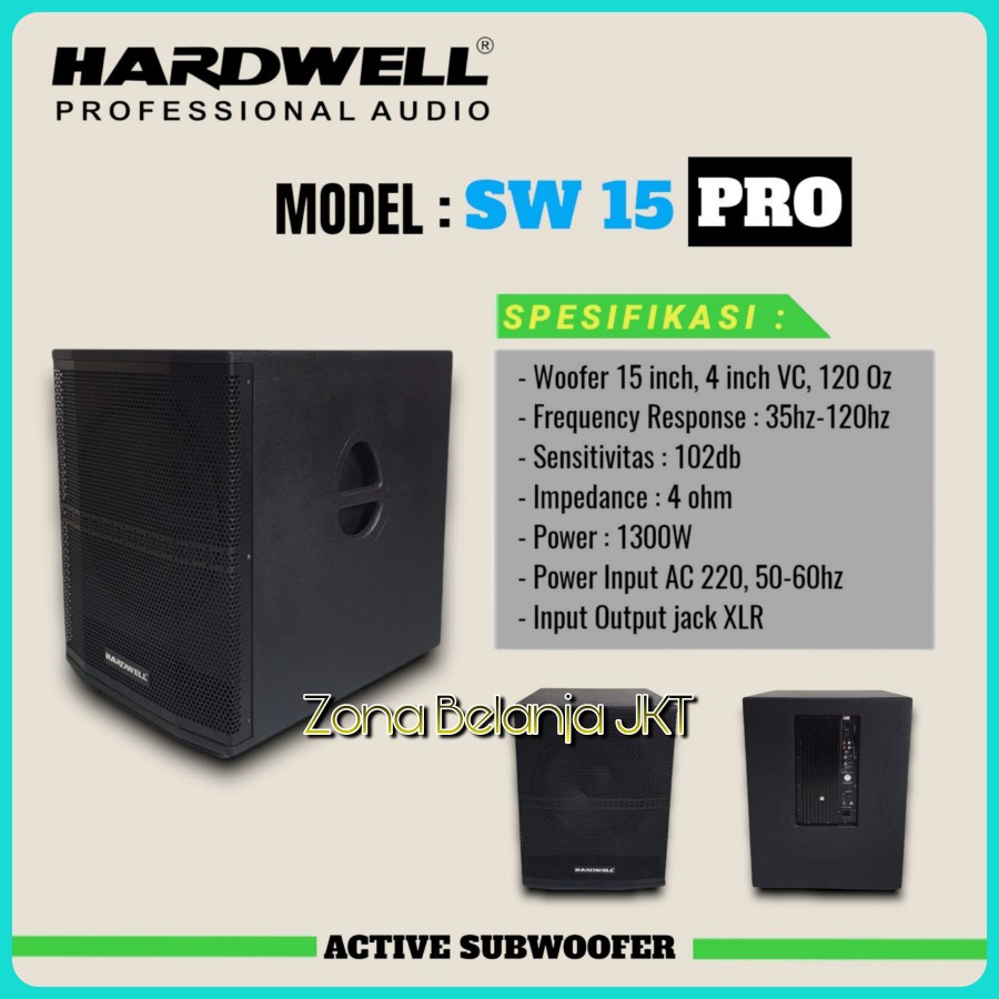 Speaker Subwoofer Aktif 15 Inch HARDWELL SW 15PRO ORIGINAL