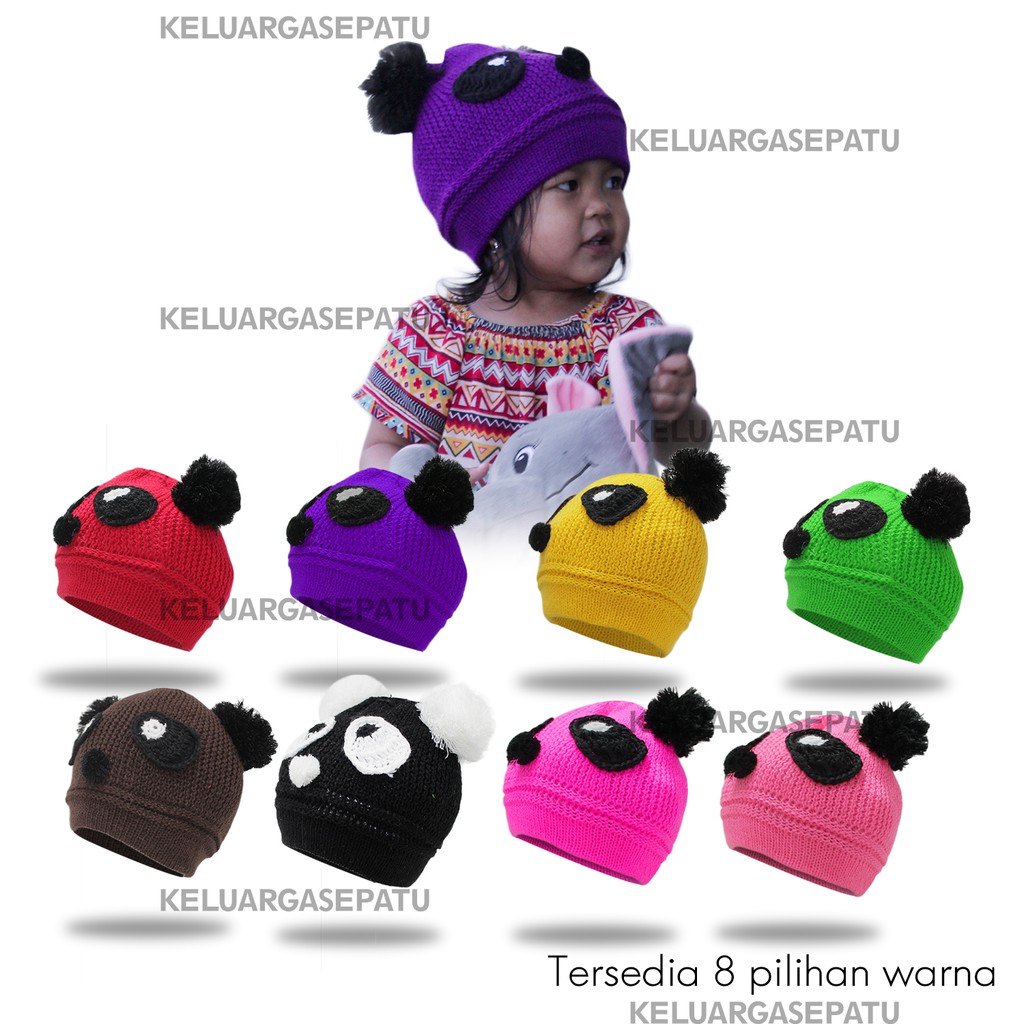 TOPI KUPLUK BAYI RAJUT TOPI BAYI LAKI LAKI KUPLUK BAYI PEREMPUAN KUPLUK BAYI RAJUT KUPLUK BAYI PANDA