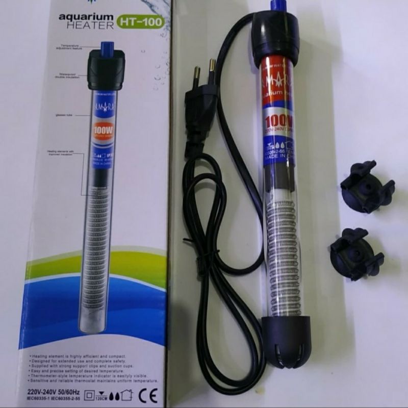Heater Amara 100 Watt Pemanas Air Aquarium Heater 100Watt